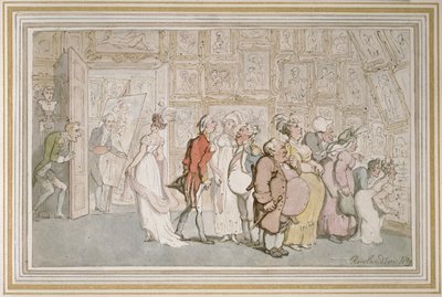 De Wachtkamer van de Portretschilder, 1809 door Thomas Rowlandson